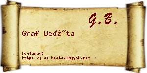 Graf Beáta névjegykártya